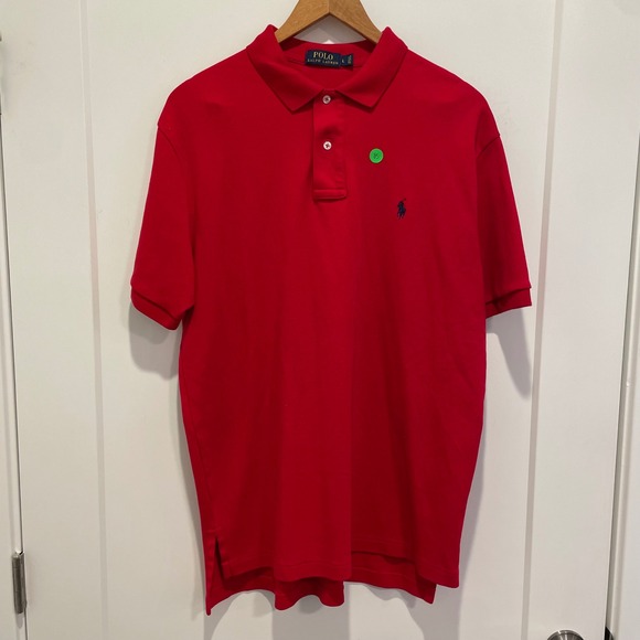 Polo Ralph Lauren Other - Polo Ralph Lauren Mens Large Red Short Sleeve Classic Fit Pique Polo Shirt